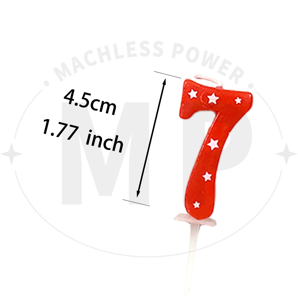 4.5cm Red Blue Number Star Bir - Japanese Candle Wax recension och pris
