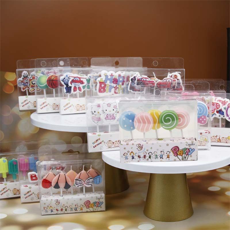 5 candles, creative cake decor - Japanese Candle Wax recension och pris